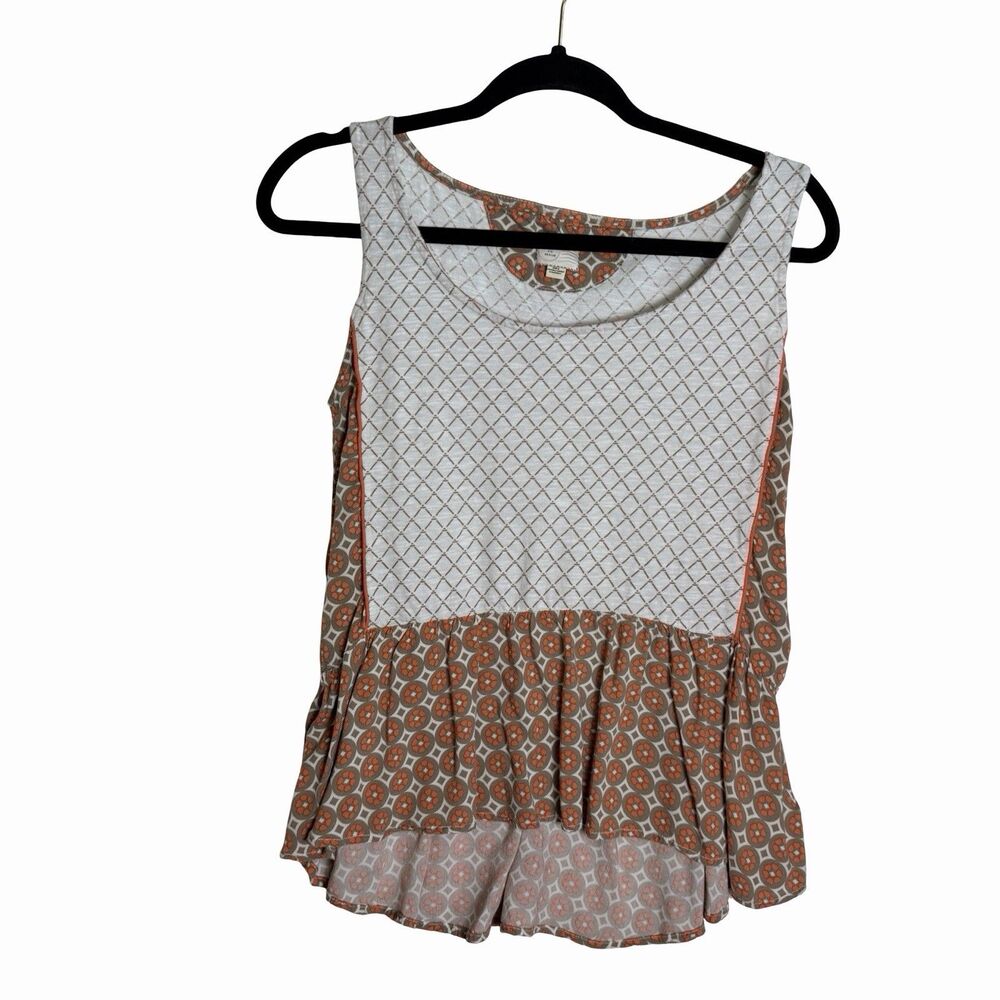 Anthropologie Postmark Tank Women's Medium Bohemian 70s Style Geometric Circles